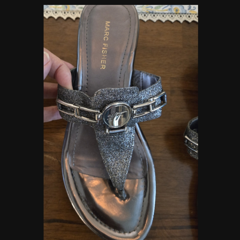 Marc Fisher Silver Women's Sandals